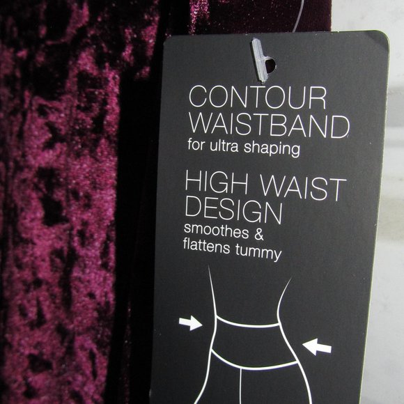 3X Plus Size Velvet Leggings New High Waist Womens Pants Red Color - Picture 3 of 4